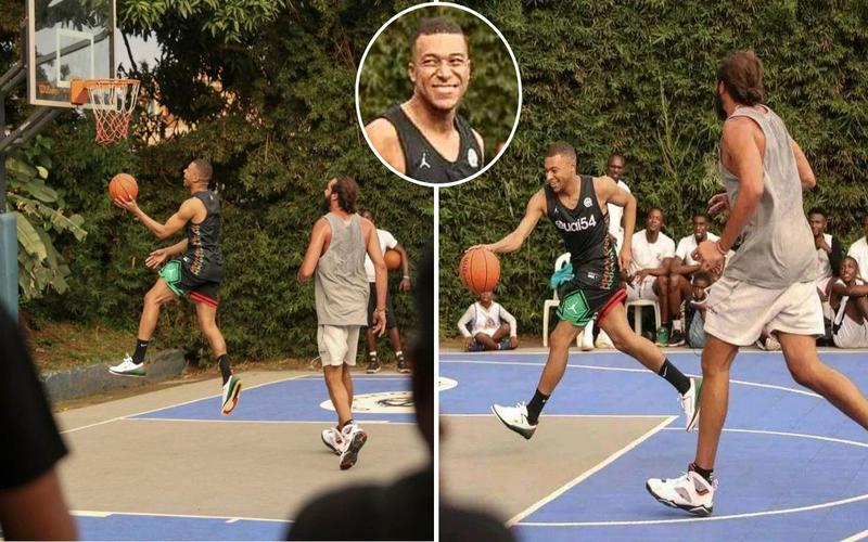 Kylian Mbappe Plays Basketball in Camroon Amid PSG Contract Ultimatum